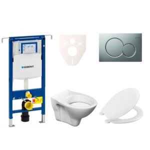 Cenovo zvýhodnený závesný WC set Geberit do ľahkých stien / predstenová montáž + WC S-Line S-line Pro 111.355.00.5NR3