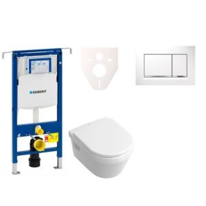 Cenovo zvýhodnený závesný WC set Geberit do ľahkých stien / predstenová montáž + WC Villeroy & Boch Omnia Architectura 111.355.00.5NB5