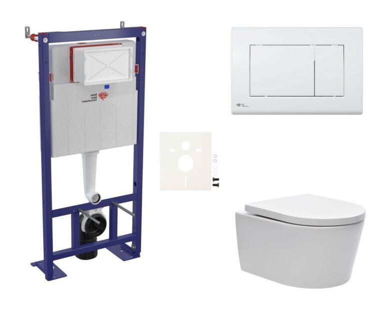 Cenovo zvýhodnený závesný WC set SAT do ľahkých stien / predstenová montáž + WC SAT Brevis SIKOSSBR20
