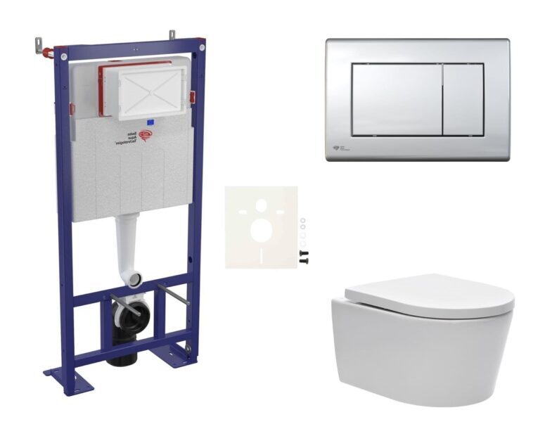 Cenovo zvýhodnený závesný WC set SAT do ľahkých stien / predstenová montáž + WC SAT Brevis SIKOSSBR21