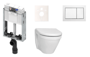 Cenovo zvýhodnený závesný WC set TECE na zamurovanie + WC Vitra S50 KMPLS50T