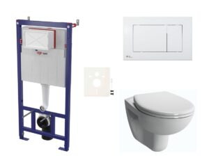 Cenovo zvýhodnený závesný WC set SAT do ľahkých stien / predstenová montáž + WC Vitra Normus SIKOSSNORBO20K