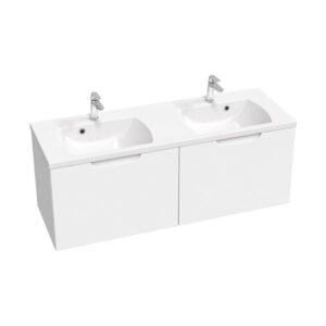 Kúpeľňová skrinka pod umývadlo Ravak Classic II 130x47x45 cm biela lesk X000001482