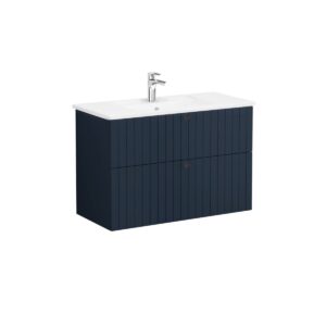 Kúpeľňová skrinka s umývadlom Vitra Root 100x67x46 cm modrá mat ROOTG100BINTS